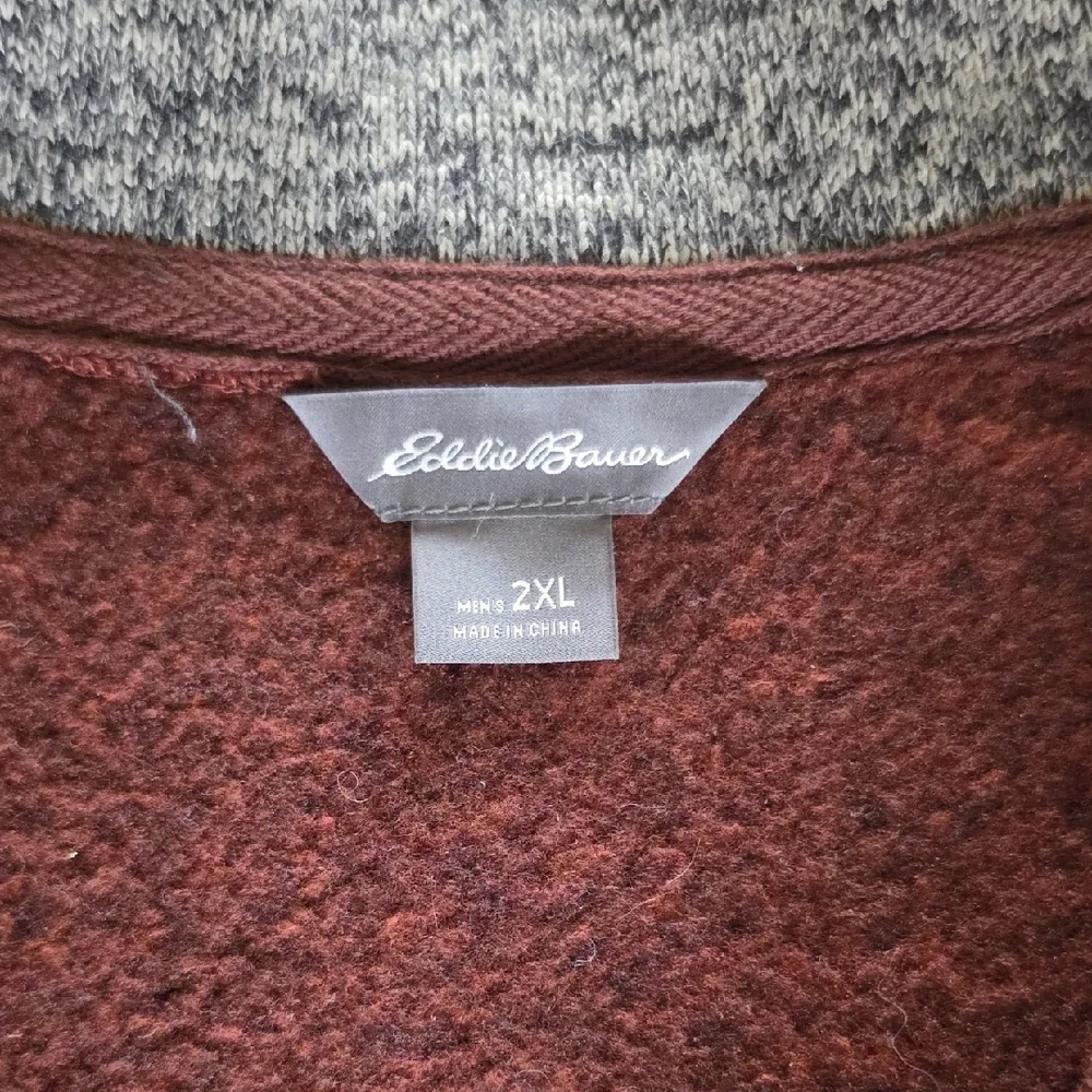 Eddie Bauer Men's Quarter Zip Sweater, Size 2XL